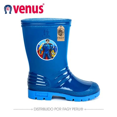 Bota Infantil Impermeable Venus Azul Con Sticker Venta De Epps Fagy