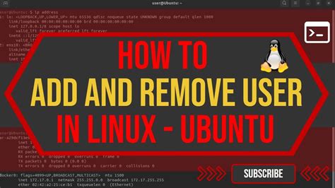 How To Add And Remove User In Linux Ubuntu Adduser Command YouTube