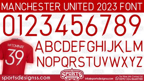 Manchester United 2023 Font Free Download by Sports Designss_Download ...