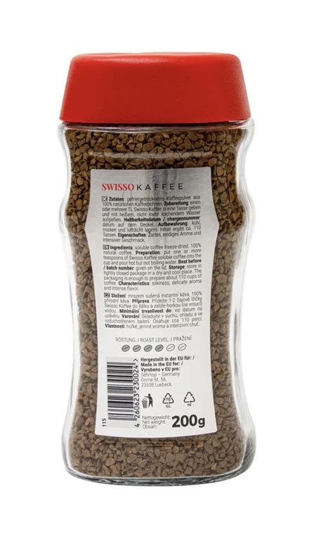 Каталог Кофе растворимый Swisso Kaffee Reich Rosten 200г стеклянная