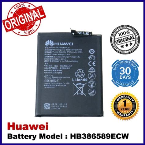 Original Battery Huawei Nova 3 P10 Plus Battery HB386589ECW Shopee