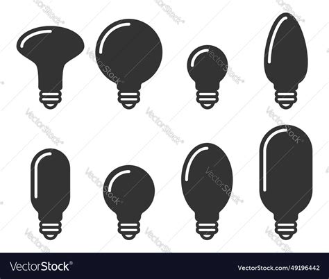 Light bulb icon llightbulb idea logo concept set Vector Image