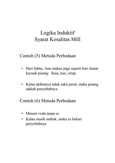 Contoh Logika Deduktif Dan Induktif Ilmu