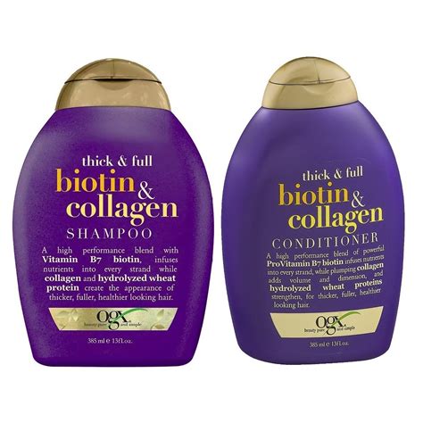 Set Champu Acondicionador Ogx Con Biotin Y Colageno Para Un Cabello