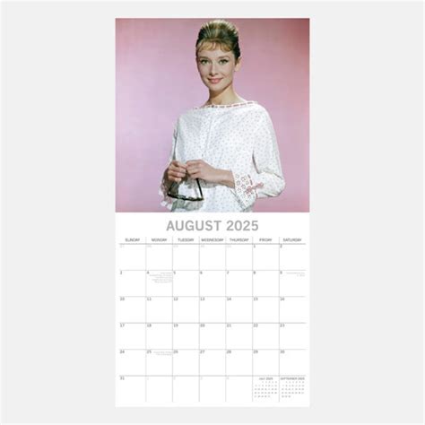 Audrey Hepburn 2025 Calendar Truda Hilliary