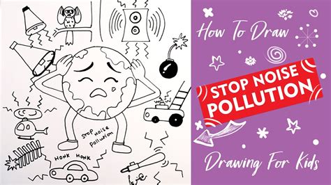 Noise Pollution Drawing For Kids