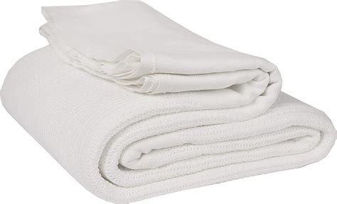 Amazon.com: Avalon Hospital Blankets Twin Size 100% Cotton Thermal ...