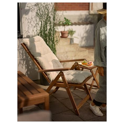 NÄmmarÖ Table 4 Reclining Chairs Outdoor Light Brown Stained