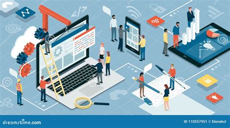 web development graphic design  marketing stock vector