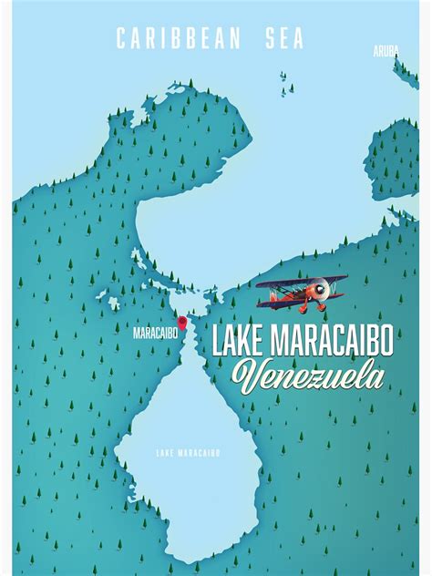 "Lake Maracaibo, Venezuela map" Sticker for Sale by vectorwebstore ...