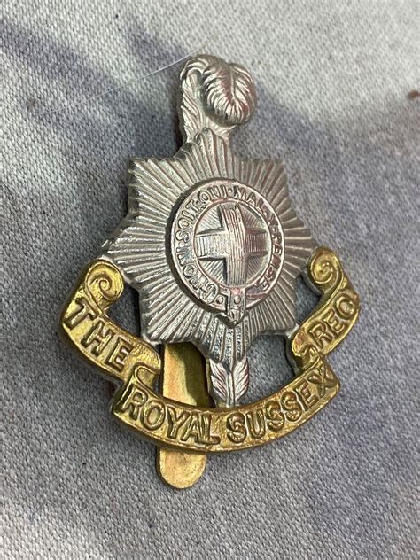 Original British Army Ww1 Ww2 The Royal Sussex Regiment Cap Badge For Sale The Militaria Shop