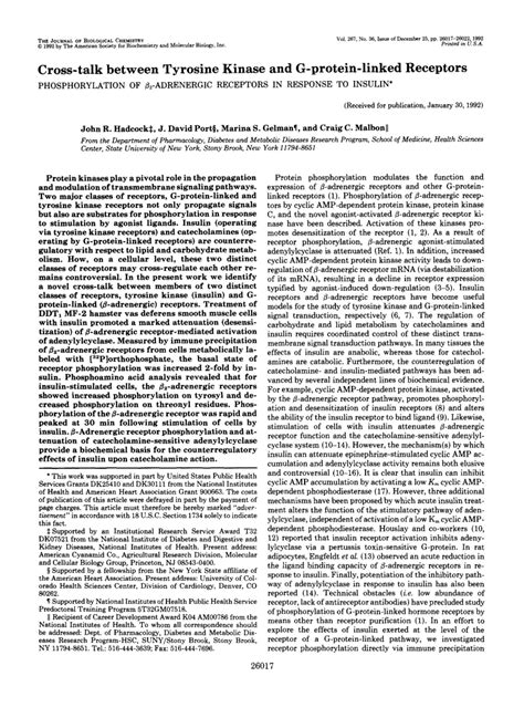 PDF Cross Talk Between Tyrosine Kinase And G Protein Linked Receptors