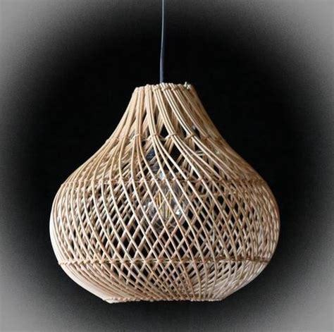 Handmade Design Lamp Gevlochten Rotan Naturel Hanglamp Woonkamer