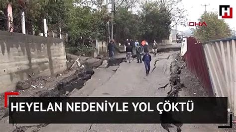 Heyelan nedeniyle yol çöktü Dailymotion Video