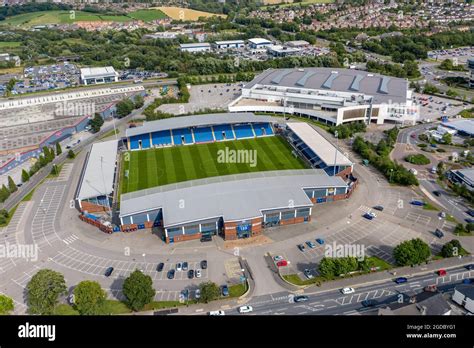 Chesterfield Football Club Stadium Technique Stadium Aerial Drone View ...