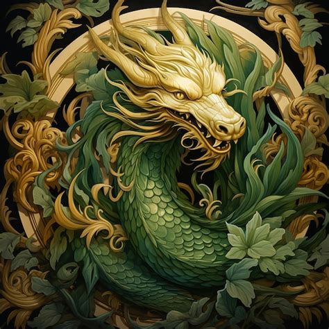 Premium Photo | Green Dragon Celebration Chinese New Year Art