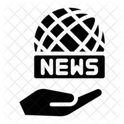 Global News Icon - Download in Glyph Style