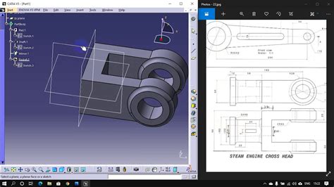 Steam Engine Cross Head Design In Catia Software Youtube