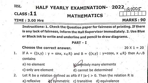 Th Std Maths Half Yearly Examination Salem District S Official