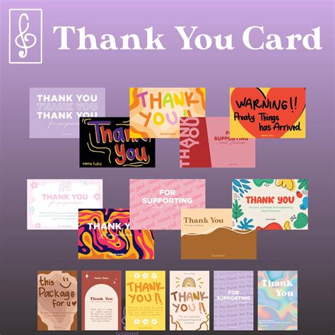 Jual Thanks Card Thank You Card Kartu Ucapan Terima Kasih Custom