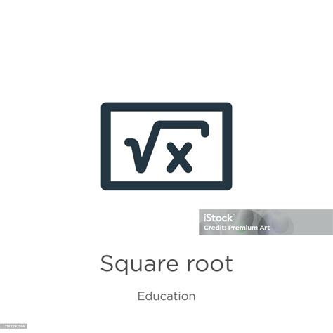 Vektor Ikon Akar Kuadrat Ikon Akar Kuadrat Datar Trendi Dari Koleksi