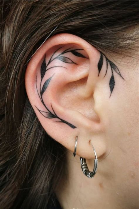 Cute And Cool Small Ear Tattoos For Women In