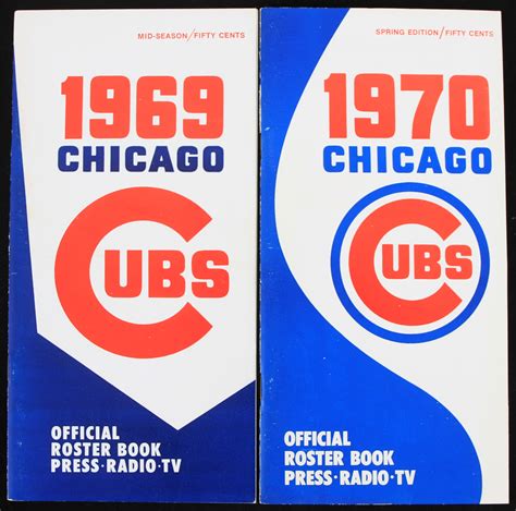 Lot Detail - 1969 Chicago Cubs Official Media Roster Book