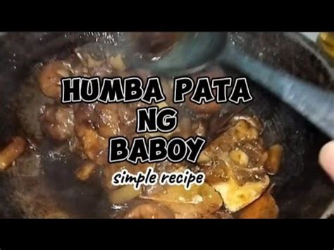 HUMBA PATA NG BABOY SIMPLE RECIPE YouTube