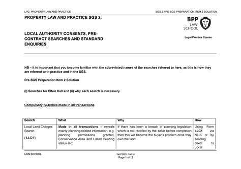 Pre SGS Preparation Item 2 Solution 2 LPC PROPERTY LAW AND PRACTICE