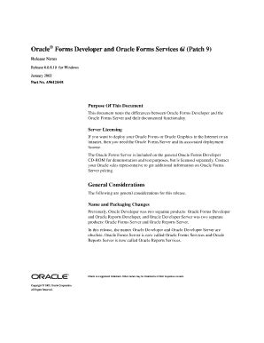 Fillable Online Forms Developer And Oracle Forms Services I Patch