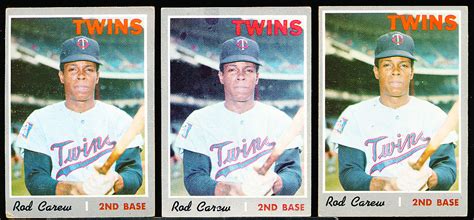 Lot Detail Topps Bb Rod Carew Twins Cards