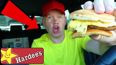 Hardees Hot Cakes Sandwich Sausage Reed Reviews Youtube