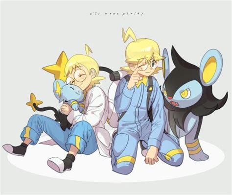 Pokemon Xy Xyz Anime Gym Leader Electric Clemont Luxray And Shinx Pokemon Cute Pokemon