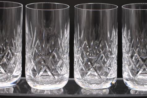 Five Vintage Cut Crystal Highball Glasses C1980 Artofit