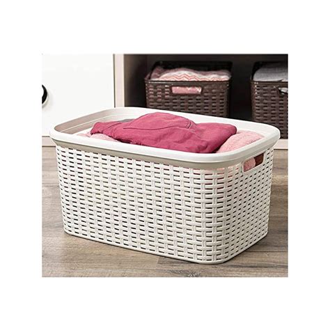 Cesta Rattan Para La Colada Rectangular Estilo Mimbre Pongo Todo De