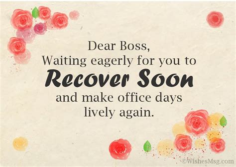 Top 50 Get Well Soon Messages for Boss with Image - WishesHippo