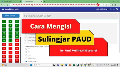 Cara Mengisi Sulingjar Paud Youtube