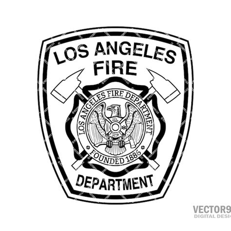 Los Angeles City Fire Department Svg Etsy Canada