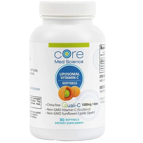 Liposomal Vitamin C By Core Med Science Mg Softgels