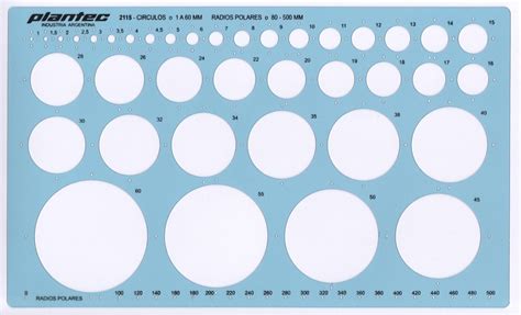 Metric Circle Circles Shapes Figure Drawing Drafting Template Stencil ...