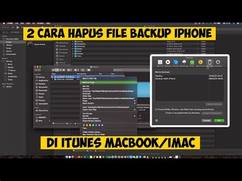 2 Cara Hapus File Backup Data IPhone Dari ITunes Contoh Di MacOS