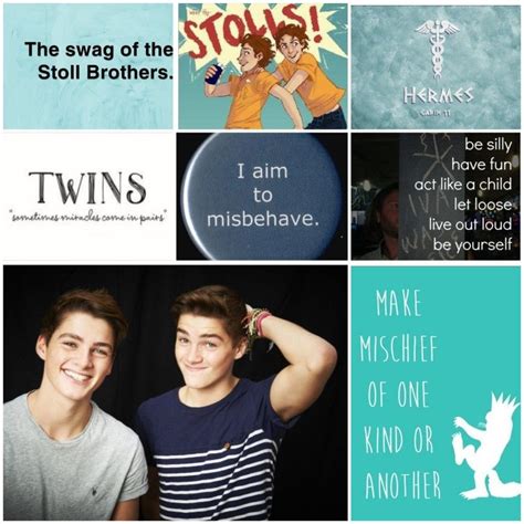 Travis And Conner Stoll Aesthetic Silly Me Rick Riordan Aesthetic