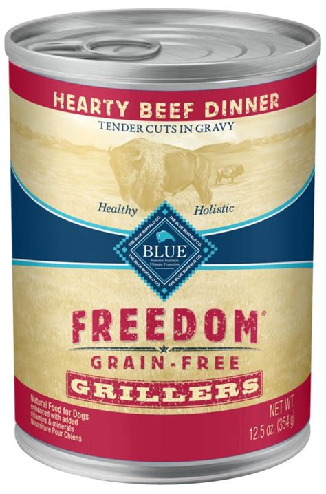 Blue Buffalo Freedom Grain Free Grillers Hearty Beef Dinner Canned Dog