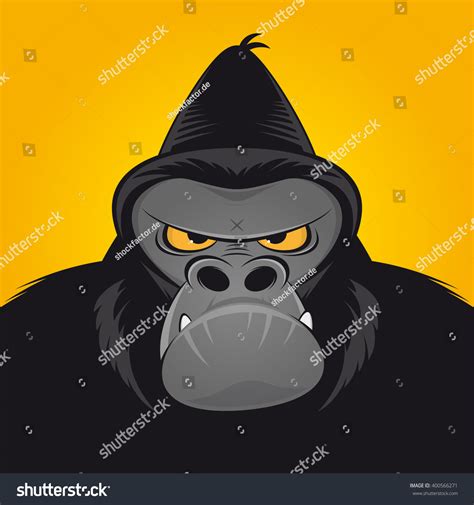 Angry Cartoon Gorilla Stock Vector 400566271 : Shutterstock