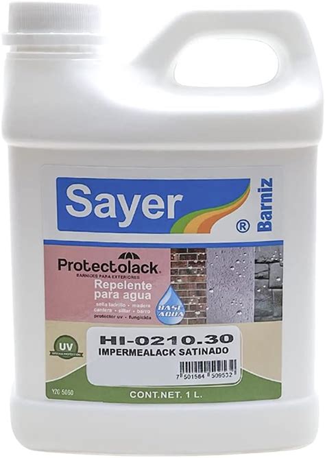 Sayer Impermealack Satinado Sellador Repelente De Agua L Amazon