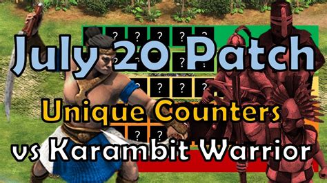 Elite Karambit Warrior July Patch Best Unique Counters Tierlist