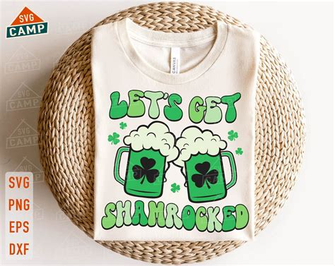 Lets Get Shamrocked Svg Shamrock Svg Lucky Svg St Patricks Etsy