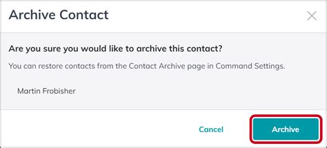 Archive Delete Or Restore Contacts Kw Answers