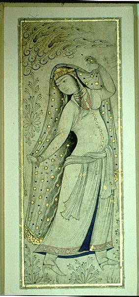 Woman Dancer Persian Painting Musee Du Louvre Manuscript Inv 7131