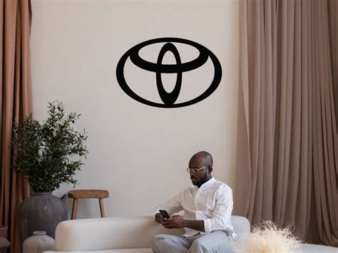 Toyota Logo Silhouette Metal Wall Artcar Metal Wall Art - Etsy